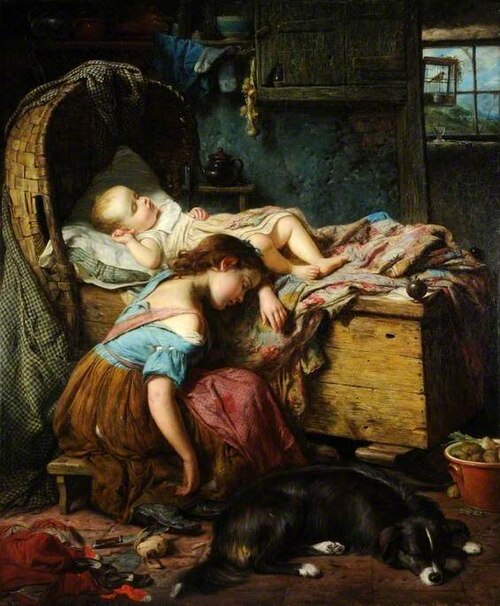 Asleep on the Watch, 1872, John Thomas Peele