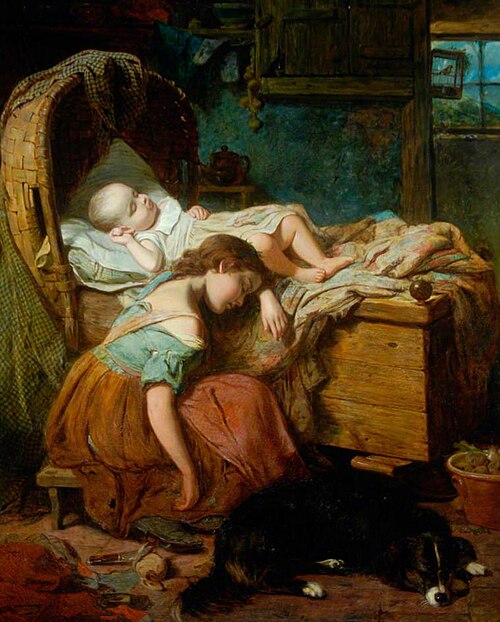 Asleep on the Watch, 1872, John Thomas Peele