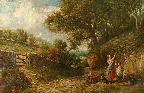 Blackberrying, Isle of Man, , John Thomas Peele