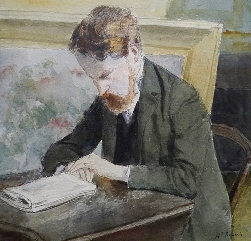 Louis Rouart lisant, 1895, Henri Rouart