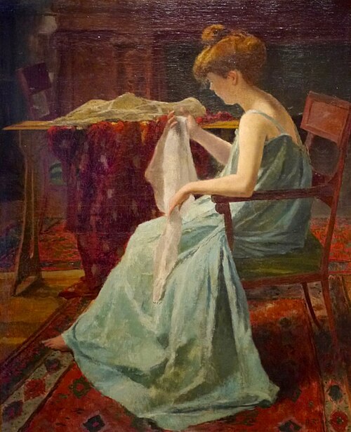 Femme à la robe verte, 1890, Henri Rouart