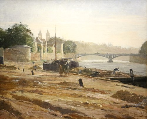 Le pont de Melun, 1880, Henri Rouart