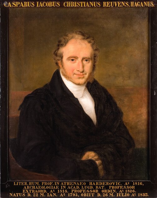 Portret van Caspar Jakob Christiaan Reuvens, hoogleraar Archeologie en Romeinse Oudheden te Leiden, 1801, Louis Moritz