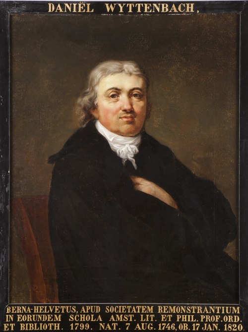 Portret van Daniel Albert Wyttenbach, hoogleraar Grieks en Latijn, Geschiedenis en bibliothecaris te, 1701, Louis Moritz