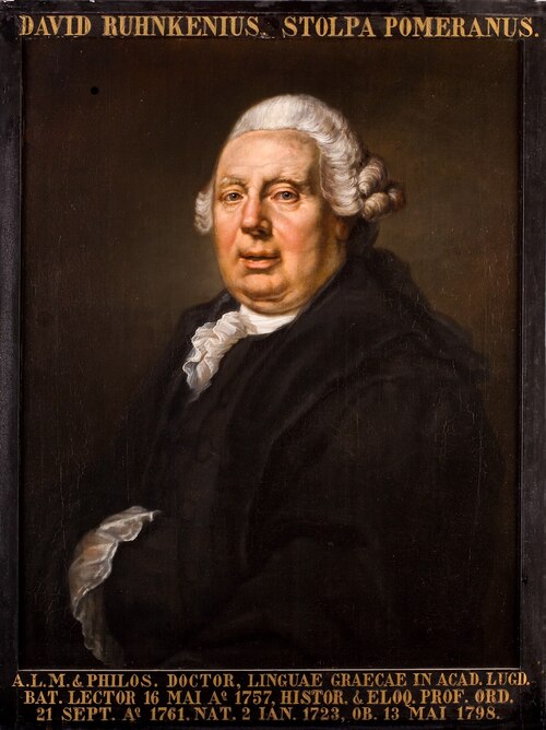 Portret van David Ruhnkenius, hoogleraar Historie, Welsprekendheid en Grieks te Leiden, 1803, Louis Moritz