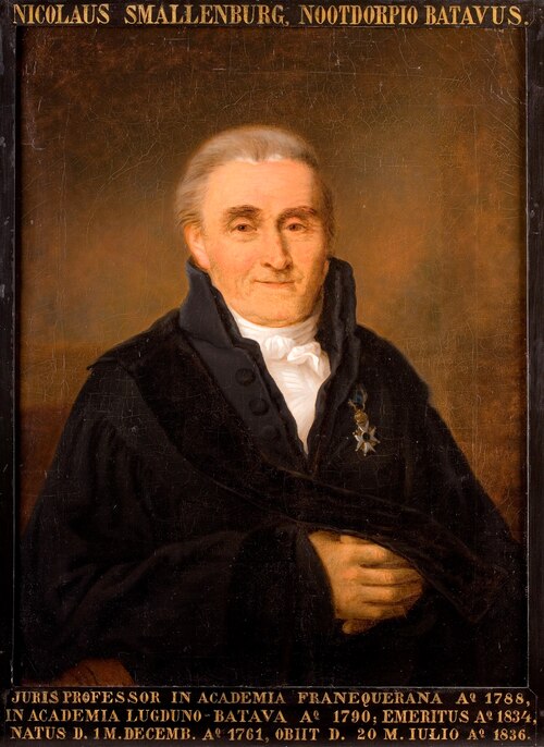 Portret van Nicolaas Smallenburg, hoogleraar Rechtsgeleerdheid te Leiden, 1801, Louis Moritz