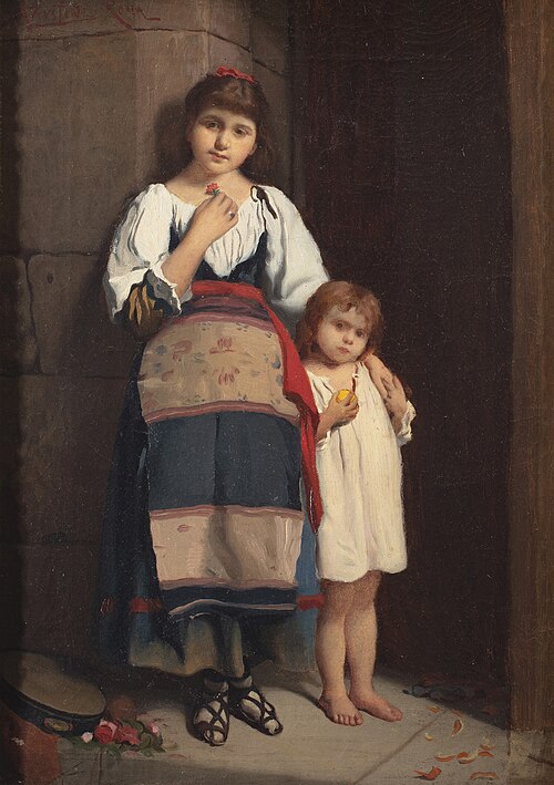 The little sister, 1900, Modesto Faustini