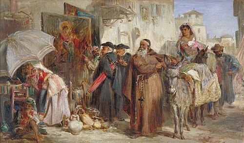 Street Life in Rome (The Letter Writer), 1869, Keeley Halswelle