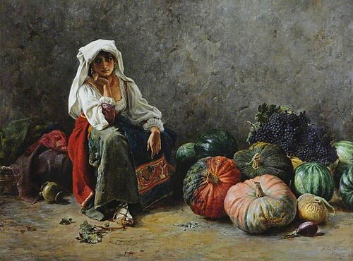 A Roman Fruitseller, 1874, Keeley Halswelle