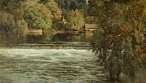 Sonning Weir, 1880, Keeley Halswelle