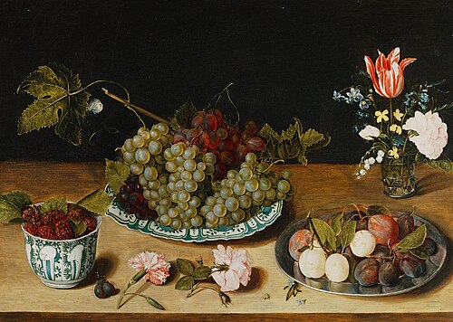 Stillleben mit Früchten und Blumensträusslein, , Isaak Soreau