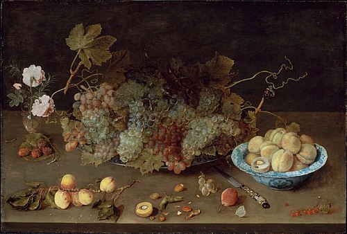 Still Life with Grapes on a Platter, , Isaak Soreau