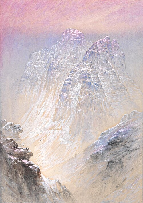 Sasso di Pelmo as seen from St. Luzia, Tyrol, 1866, Elijah Walton