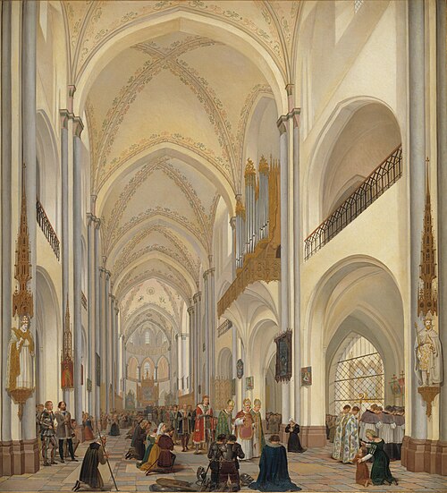 Det indre af Roskilde Domkirke, 1824, Ditlev Martens