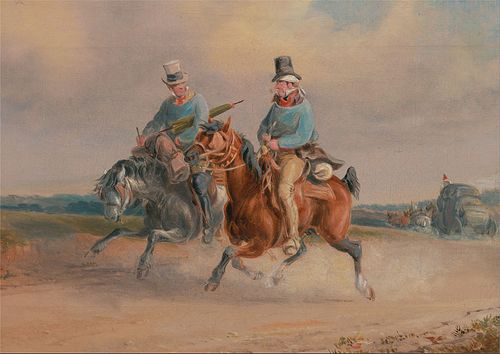 A Scene on the Road in France, 1835, Charles Cooper Henderson