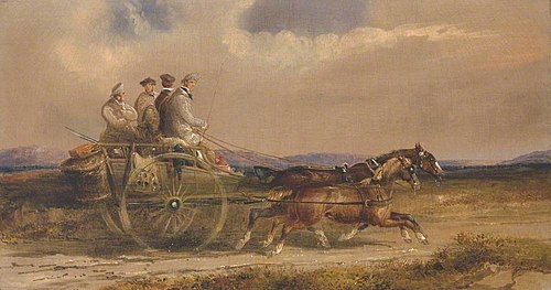 Sportsmen in Scottish Dress Driving to the Moors, 1845, Charles Cooper Henderson