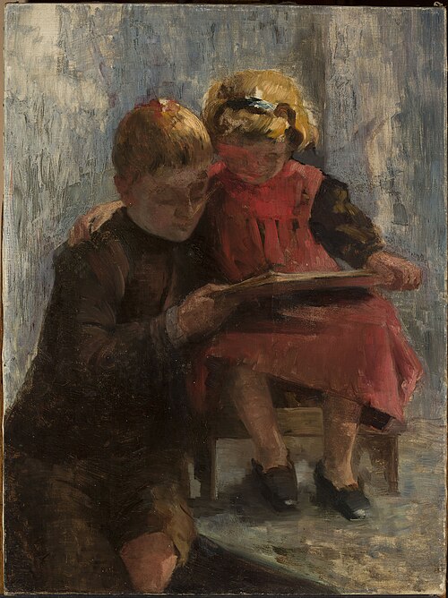 Study of two children, , Julius Scholtz