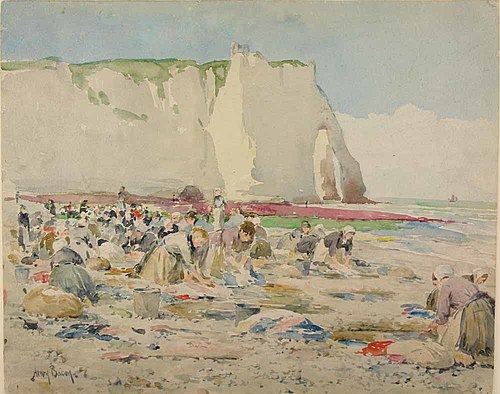 Clam Gatherers at Etretat, 1912, Henry Bacon