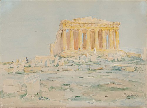 The Parthenon, West Facade, 1875, Henry Bacon
