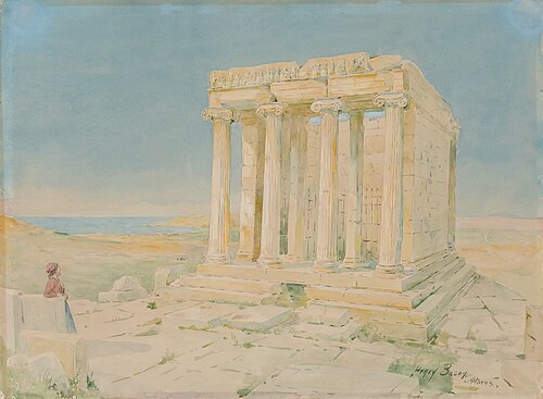 Temple of Nike Apteros, 1875, Henry Bacon