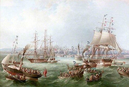 Opening of the South Outlet, Sunderland Docks, 1856, Mark Thompson