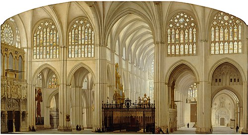 Interior de la Catedral de Toledo, 1862, Francisco Hernández Tomé