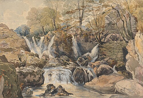 Watermill and Waterfalls, 1862, Aaron Edwin Penley