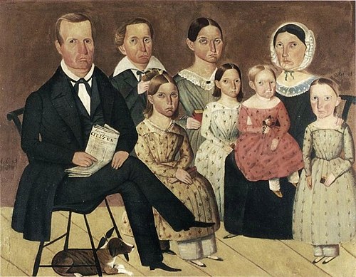 John J. Wagner Family Portrait, 1845, Sheldon Peck