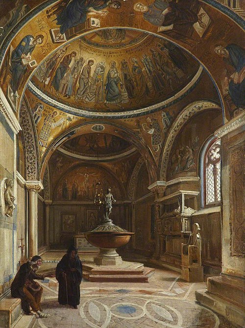 Interior of San Marco, Venice, 1845, Thomas Stuart Smith