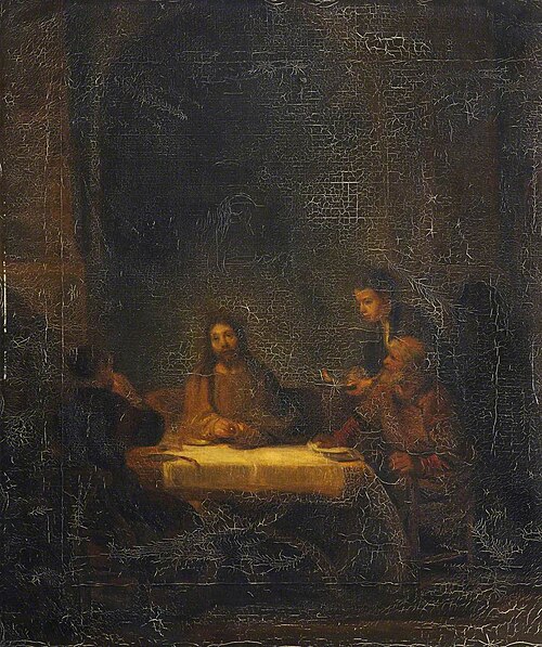 Supper at Emmaus (after Rembrandt van Rijn), 1850, Thomas Stuart Smith