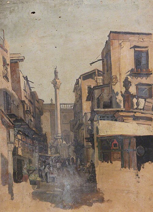Colonna dell’Immacolata from the Via Macherroni, Palermo, , Thomas Stuart Smith