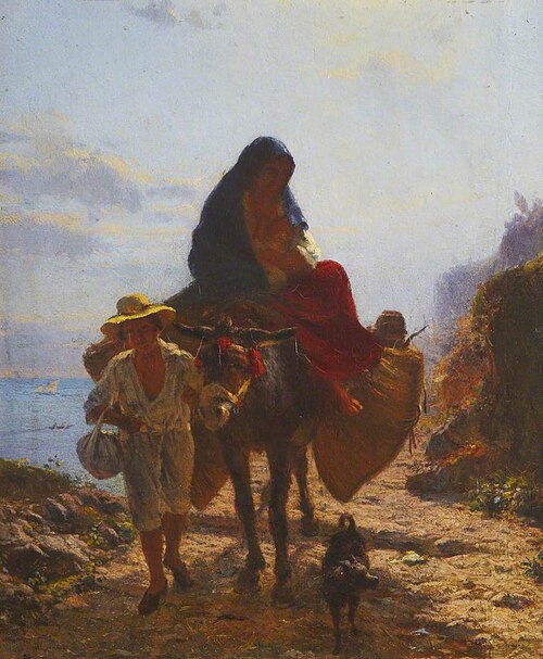 Returning from Market, 1857, Thomas Stuart Smith
