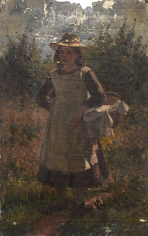 Girl in a Garden, 1868, Thomas Stuart Smith