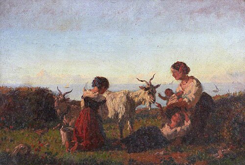 Italian Pastoral, Evening, 1869, Thomas Stuart Smith
