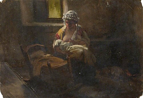 Woman Nursing an Infant, , Thomas Stuart Smith