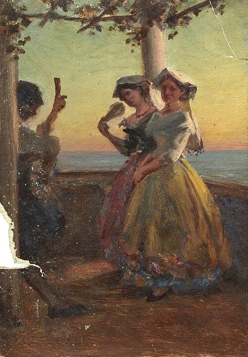 Two Women on a Porch, , Thomas Stuart Smith