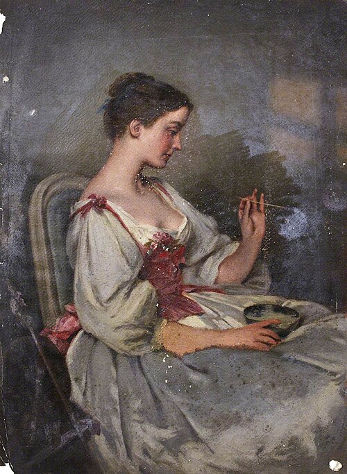 Portrait of a Woman with a Bowl, , Thomas Stuart Smith