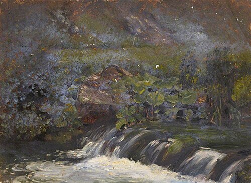 Waterfall with Leaves, , Thomas Stuart Smith