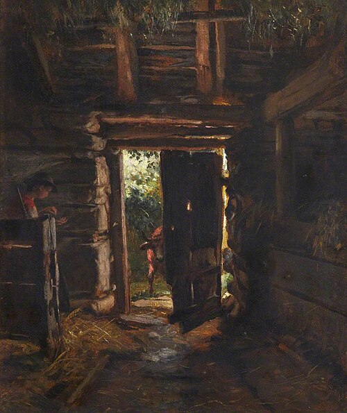 Interior, the Cow House, , Thomas Stuart Smith