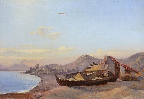 The Shore (on the Neapolitan coast at Naples, Vesuvius in the distance), , Thomas Stuart Smith