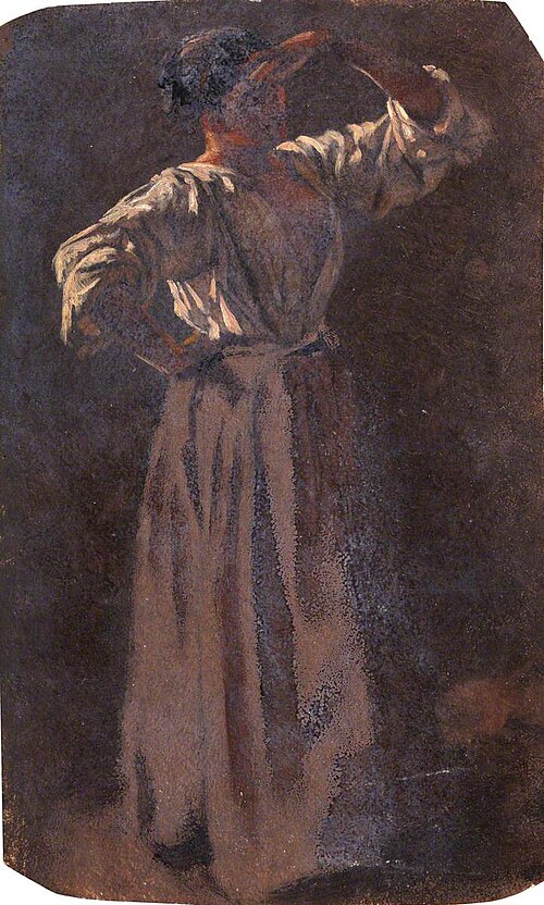 Girl with Her Hand on Her Head, , Thomas Stuart Smith
