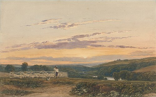 The Shepherd - Evening, 1845, Francis Oliver Finch