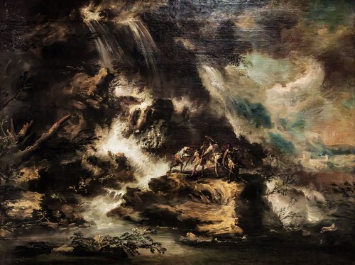 Paysage avec grande cascade, 1861, Antonio Marini