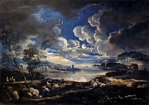 Nuit sur la mer avec des cavaliers, , Antonio Marini