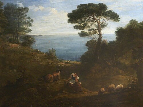 View from Mount Edgcumbe, 1821, Ambrose Bowden Johns