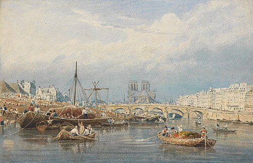 The Seine with Notre Dame, , Frederick Nash