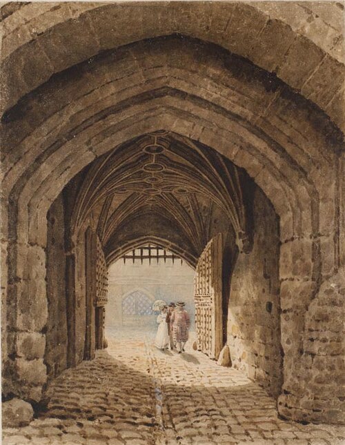 View under Bloody Tower, , Frederick Nash
