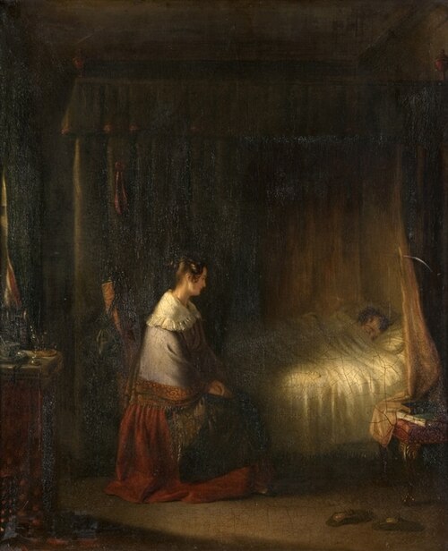 The Sick Bed, 1836, Edward Prentis