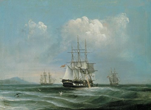 The Whaling Ship Pacific, 1848, William Duke