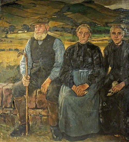 Old Maclachtie, Mary Hamilton and Mrs Tait, 1919, William Bruce Ellis Ranken